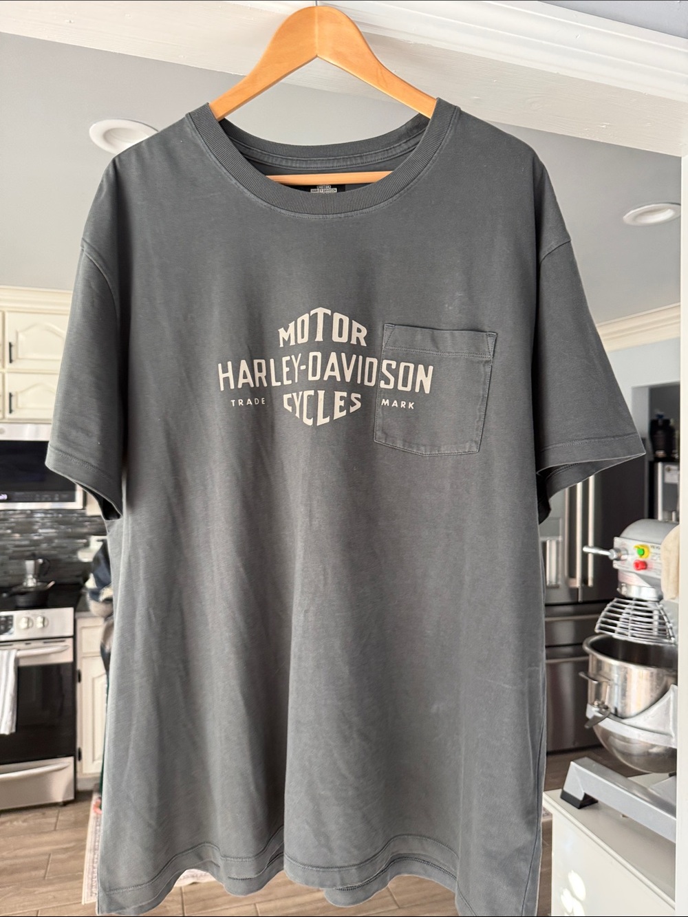 Harley-Davidson Original Charcoal Gray Logo Pocket Short Sleeve Tee